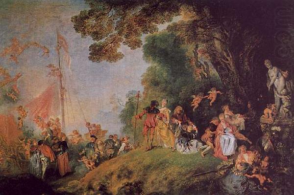 Jean-Antoine Watteau Pilgrimage to Cythera china oil painting image